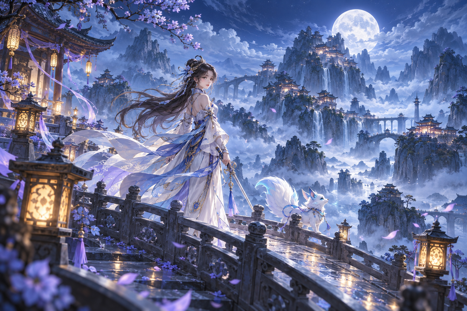 游戏场景：月下仙桥